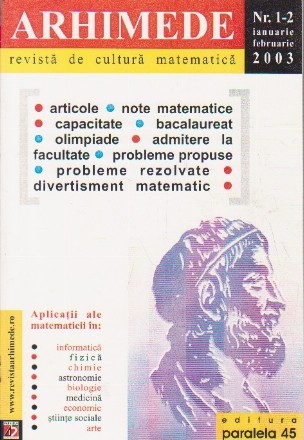 Arhimede - Revista de cultura matematica, Nr. 1-12/2003