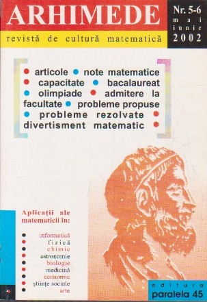 Arhimede - Revista de cultura matematica, Nr. 5-6/2002