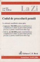 Codul de procedura penala (actualizat 10.09.2006) cu ultimele modificari aduse prin legea 356/2006 pentru modi