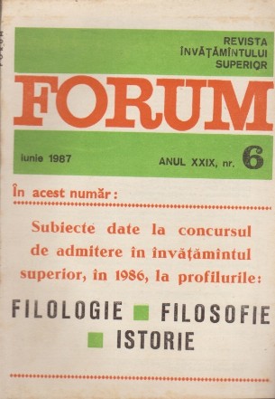 Forum, Nr. 6/1987