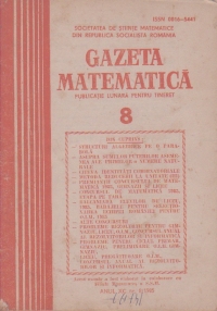 Gazeta Matematica, August 1985