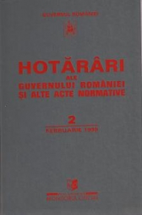 Hotarari al Guvernului Romaniei si alte acte normative 2 februarie 1999
