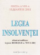Legea insolventei - editia a VIII-a - actualizata la 15 martie 2011