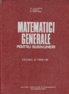 Matematici generale pentru subingineri - culegere de probleme