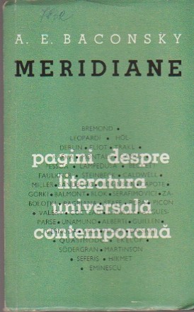 Meridiane - Pagini despre literatura universala contemporana