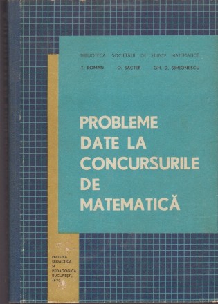 Probleme date la concursurile de matematica (Editie 1970)
