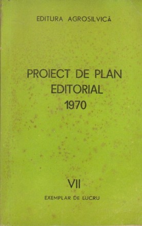 Proiect de Plan Editorial 1970 - VII