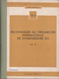 Recomandari ale organizatiei internationale de standardizare ISO, Volumul al IV-lea