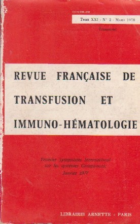 Revue Francaise de Transfusion et Immuno - Hematologie