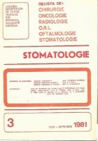 Stomatologia - Revista a societatii de stomatologie, Iulie-Septembrie 1981