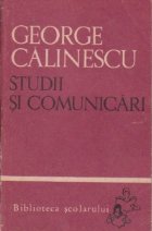 Studii comunicari Calinescu