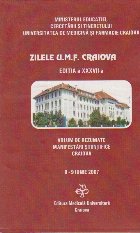 Zilele U.M.F. Craiova, Editia a XXXVII - Volum de Rezumatie Manifestari Stiintifice Craiova